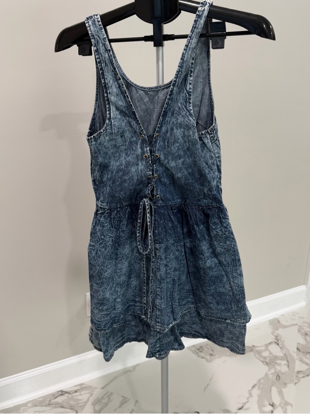Washed Indigo Denim Tank Dress - Picture 2 of 3